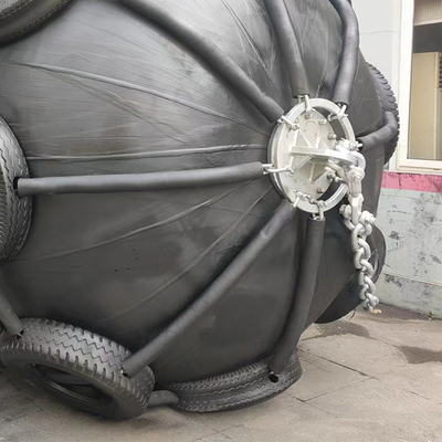 D1000 L1500 Pneumatique marine en caoutchouc, éclaireur de ponton, bouée gonflable