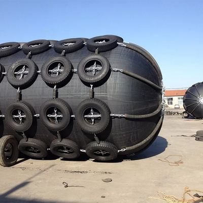 D1000 L1500 Pneumatique marine en caoutchouc, éclaireur de ponton, bouée gonflable